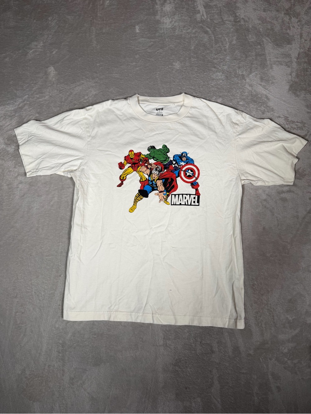 Marvel Cream Logo Crewneck Tee